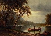 Albert Bierstadt Salmon Fishing on the Cascapediac River Germany oil painting artist